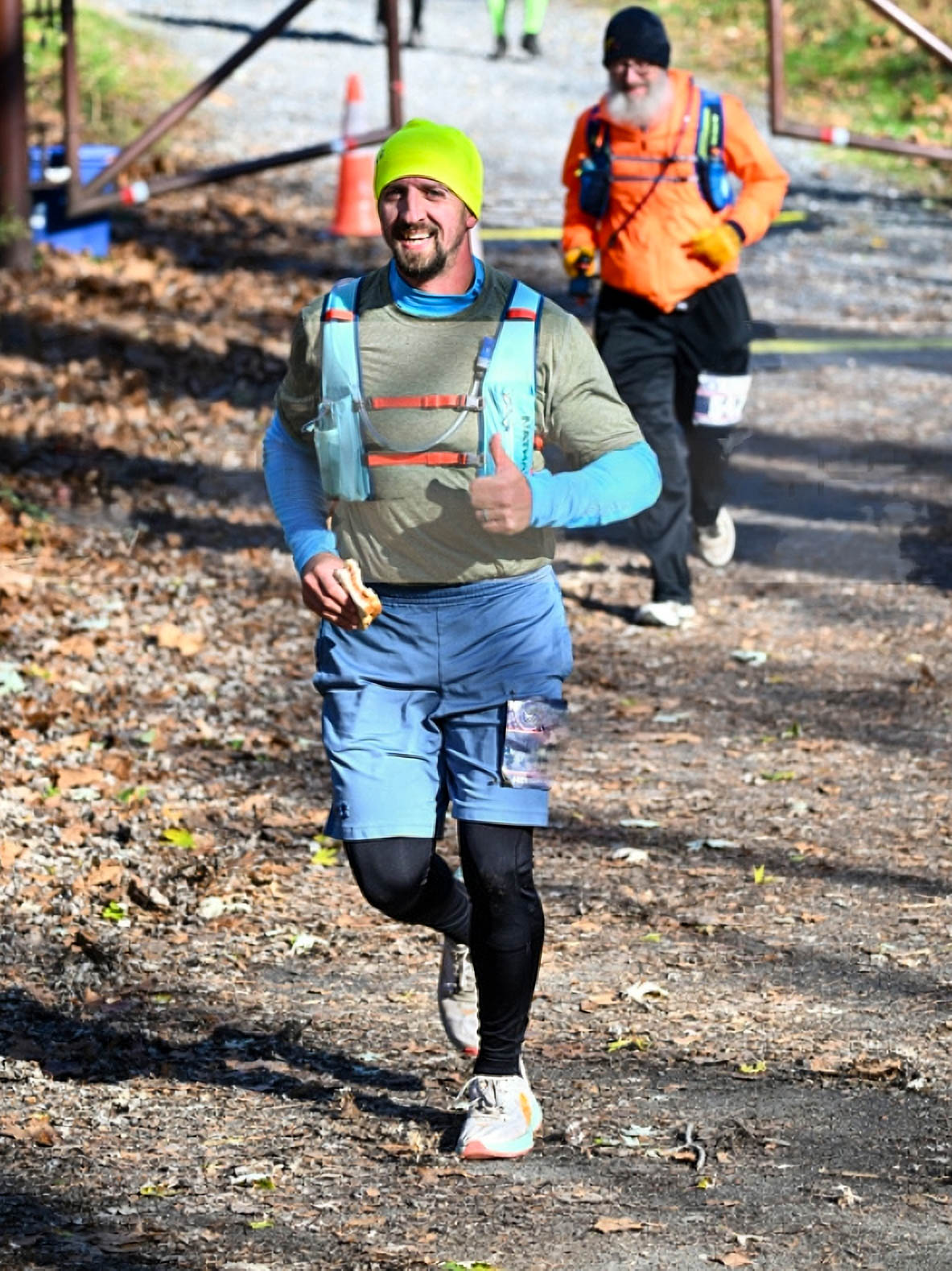 Co-founder Dan Umpa running the JFK 50 Mile ultramarathon